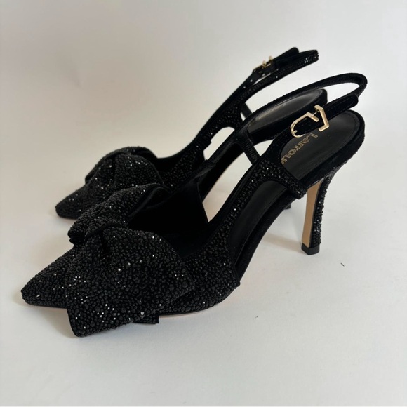 Larroude Elle Crystal Bow Slingback heels Size 6.5 - Picture 3 of 4